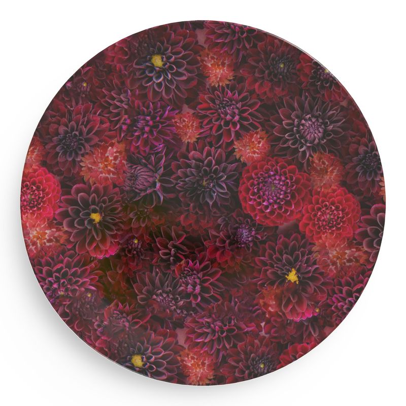 Red Dahlia Party Plates