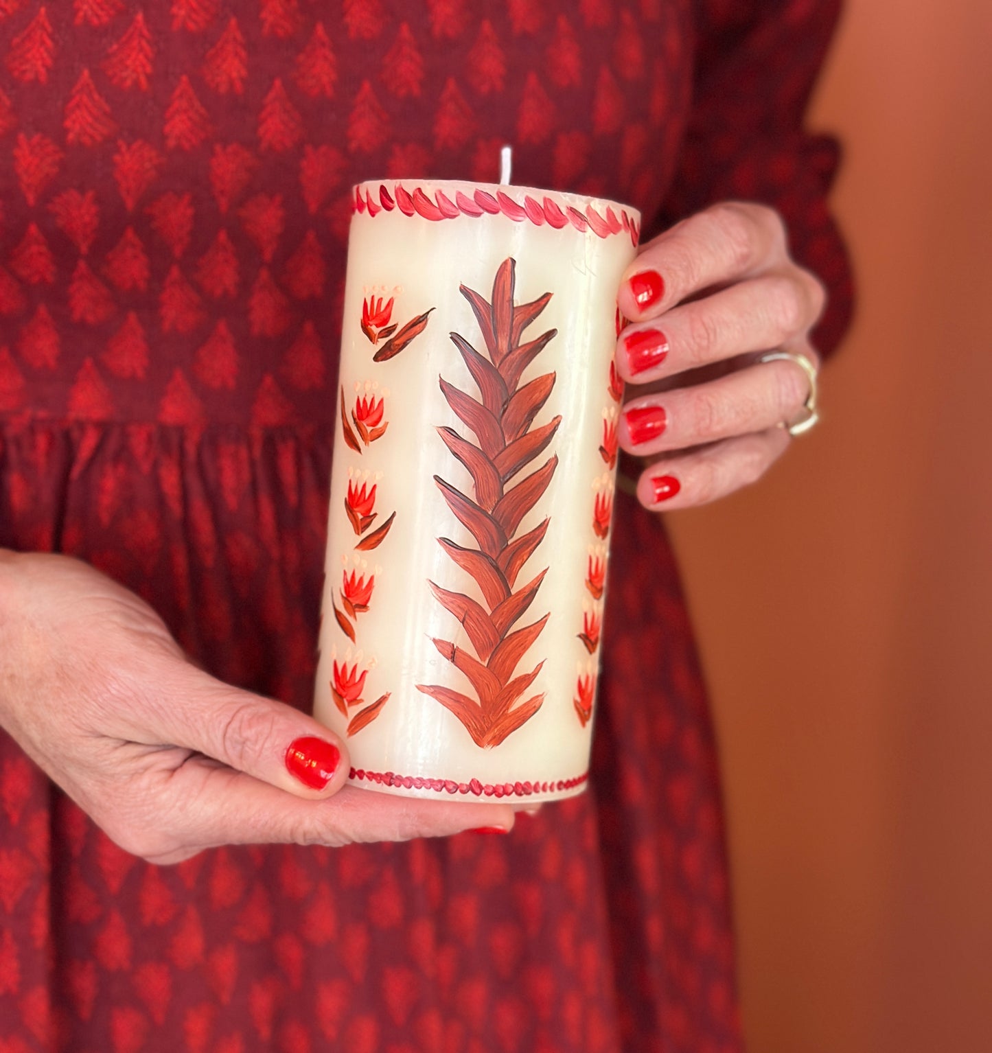 Hand-Painted Pillar Candles