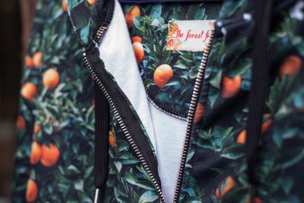 Orange Tree Zip Hoodie