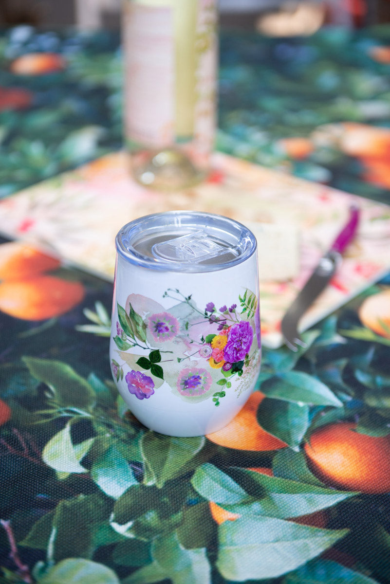 Peony Wine Tumbler