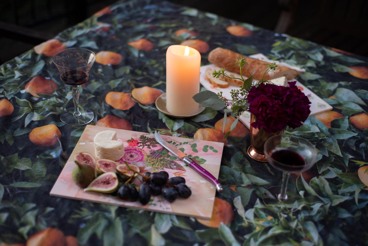 Fall Floral Cheese Board