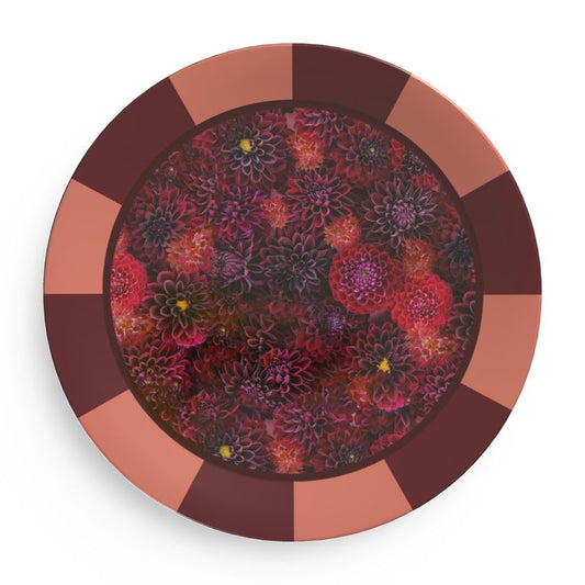 Assorted Red Dahlia Collection Party Plates
