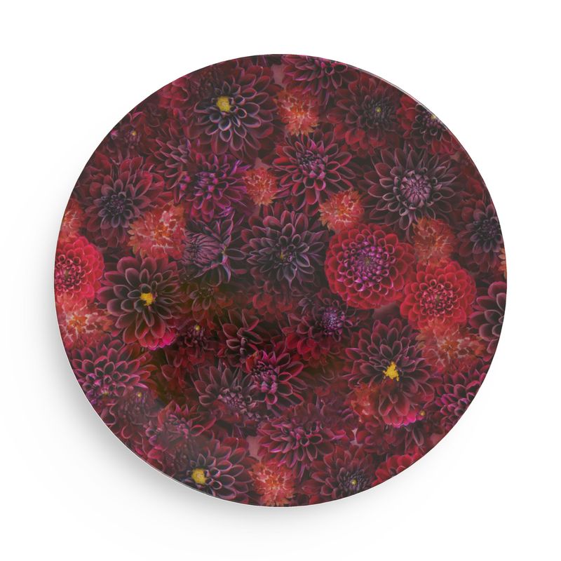 Red Dahlia Party Plates