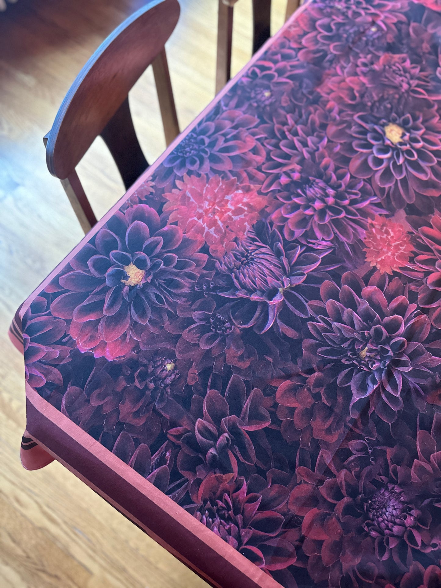 Red Dahlia Tablecloth - PREORDER