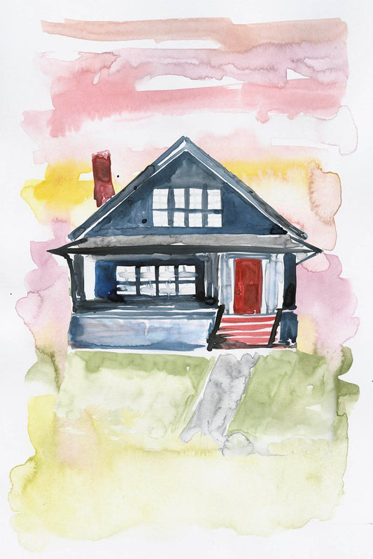 8x10" Original Commissioned Watercolor Home Painting