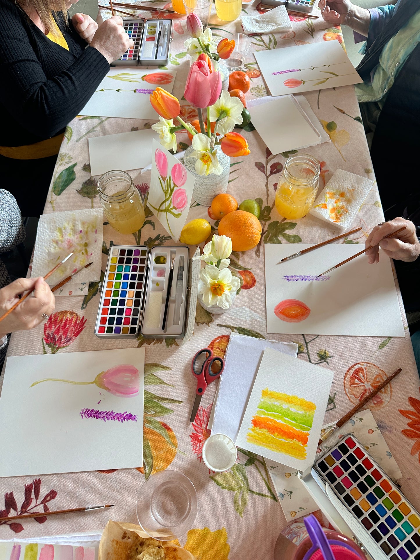 Watercolor Class on Mar. 7th at Tricky Foods in Madison!