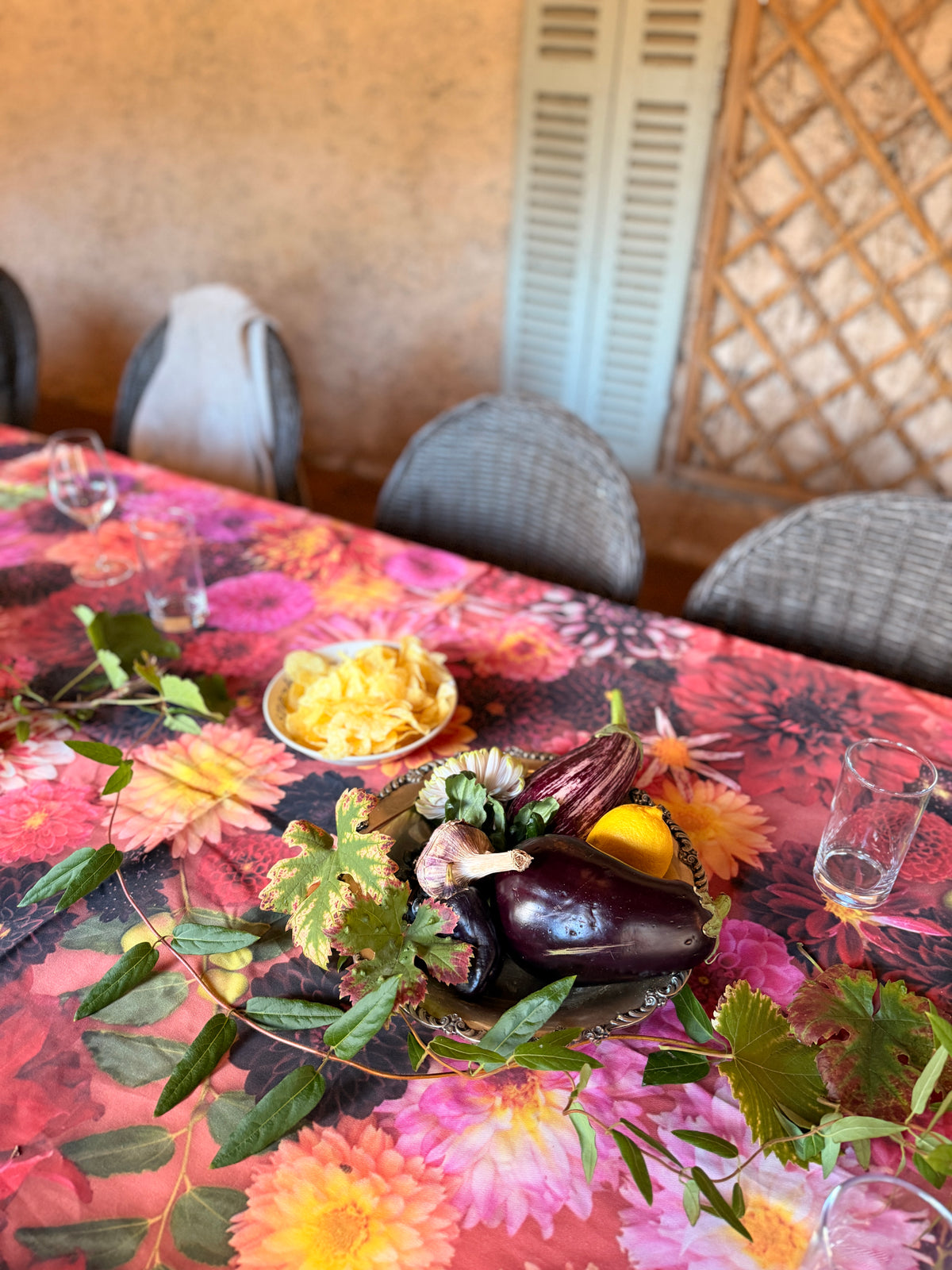 Autumn Dahlia Tablecloth