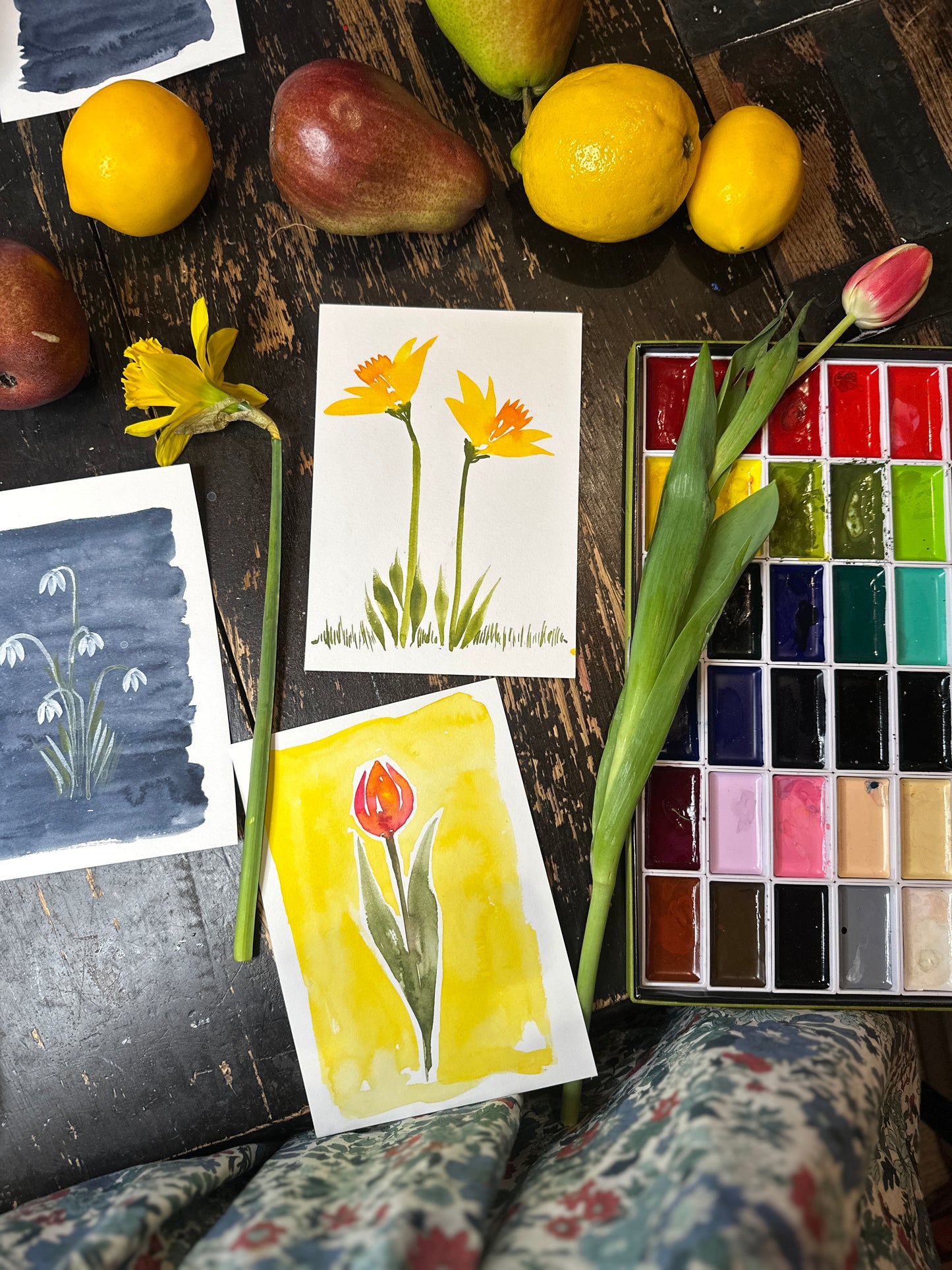 Live Virtual Floral Watercolor Class - April 12 + 19, 2026