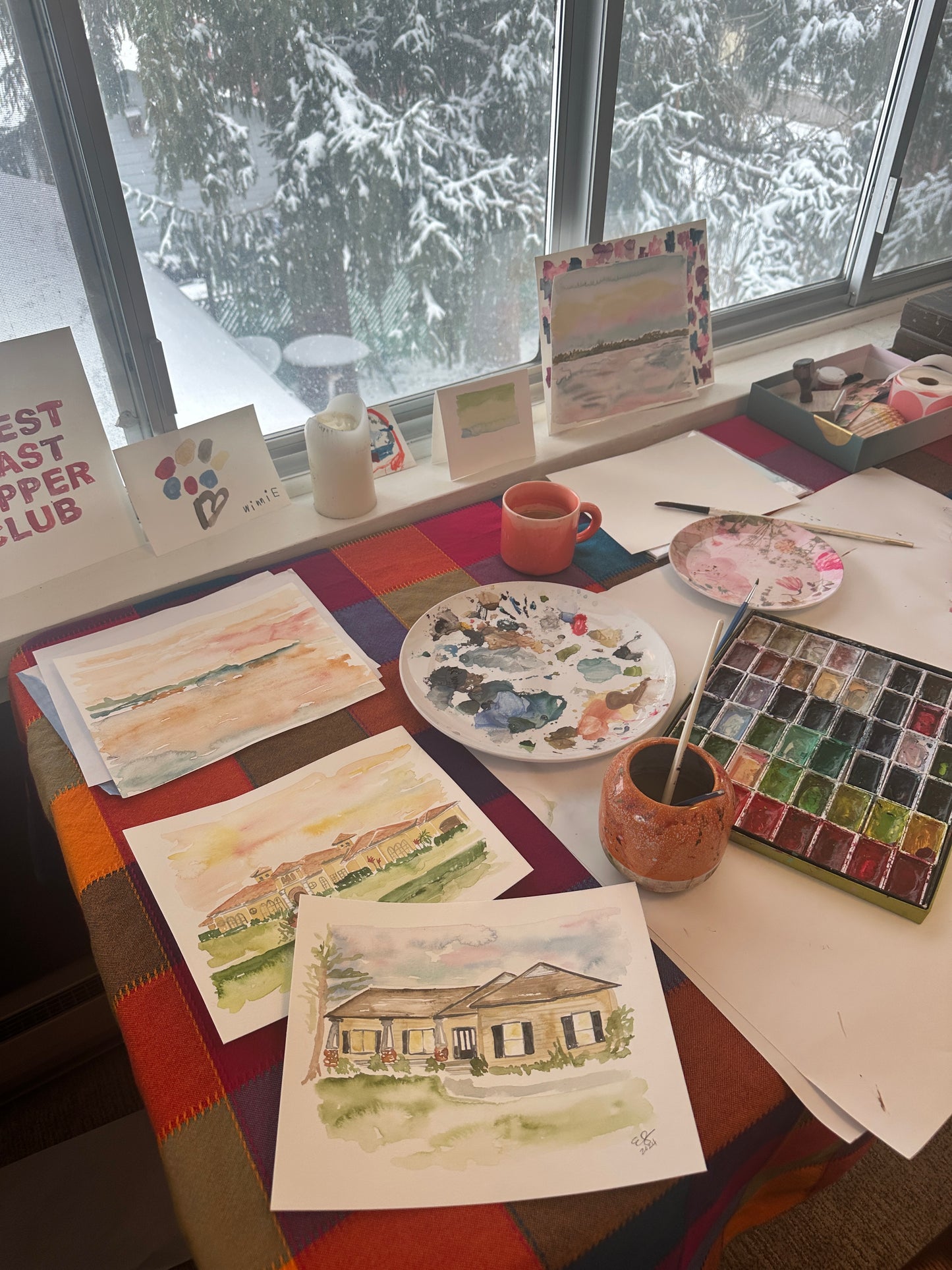 8x10" Original Commissioned Watercolor Home Painting