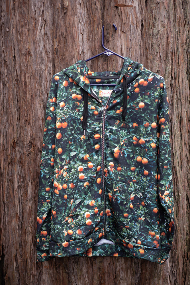 Orange Tree Zip Hoodie