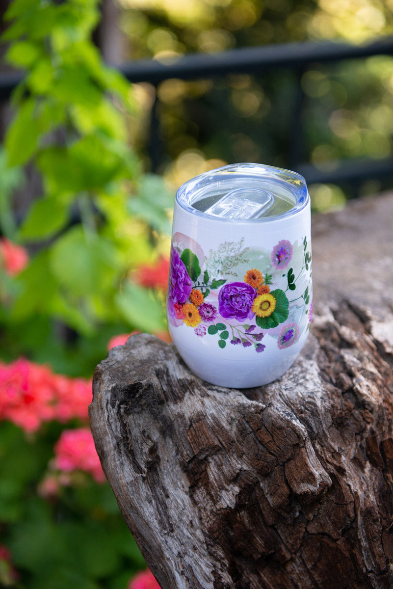 Peony Wine Tumbler