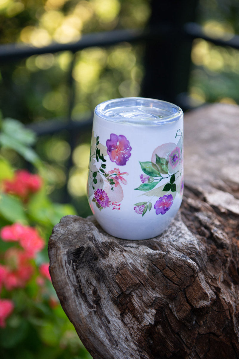 Peony Wine Tumbler