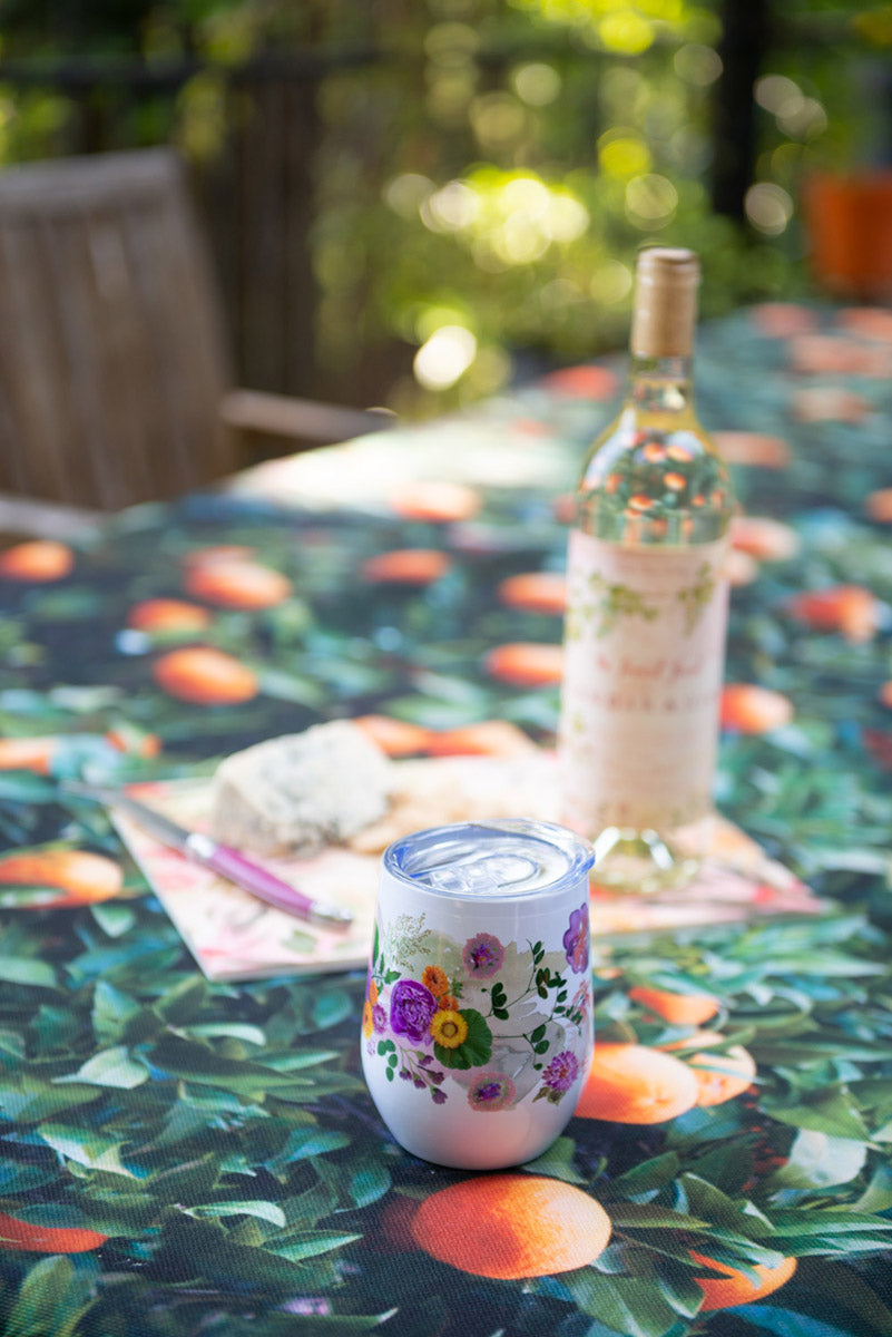 Peony Wine Tumbler