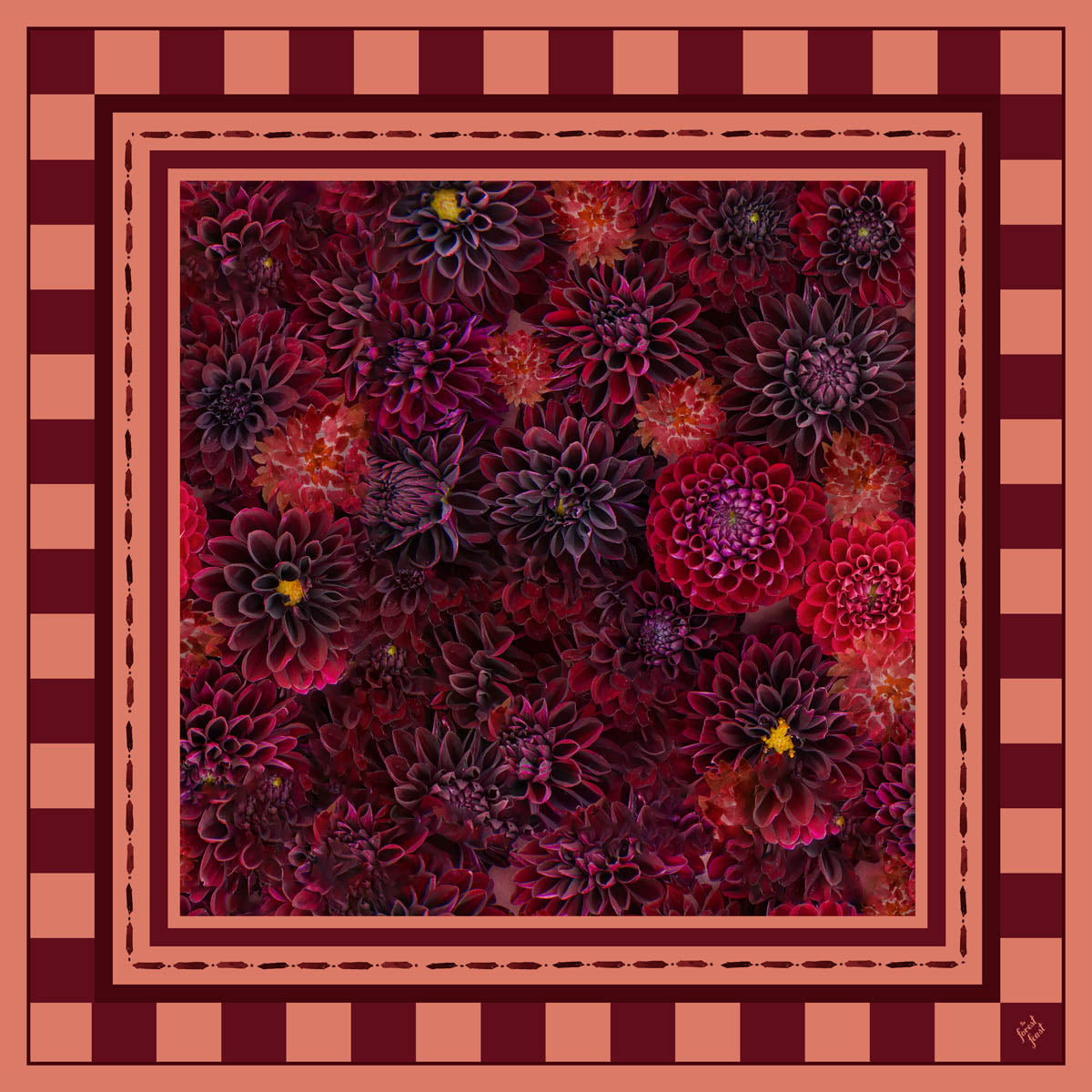 Red Dahlia Tablecloth - PREORDER
