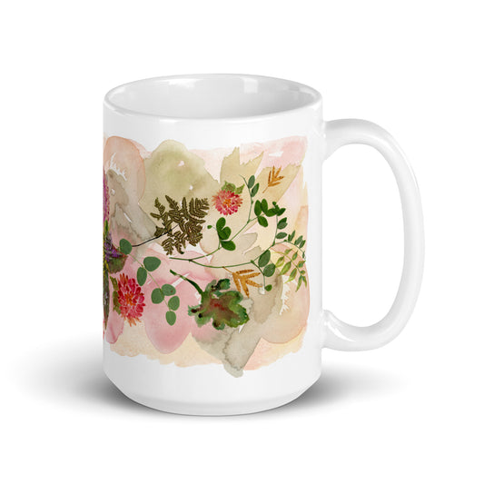 Fall Floral Ceramic Mug (15 oz)